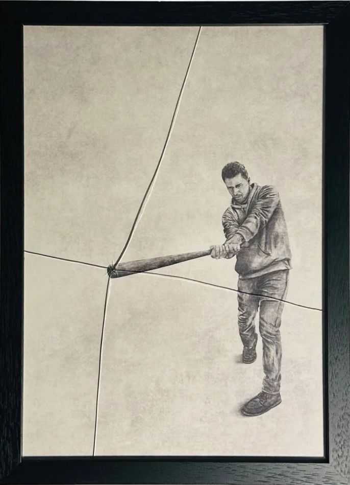 Andrew Scott, ‘Smash (Grayscale)’, 2024, Print, Digitally produced on Velvet Ultra 300gsm, Stowe Gallery, Numbered, Handfinished, Framed