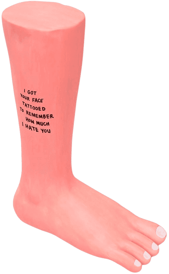David Shrigley, ‘I GOT YOUR FACE TATTOOED TO REMEMBER HOW MUCH I HATE YOU’, 2022, Sculpture, Mixed media, Void Deck, Numbered