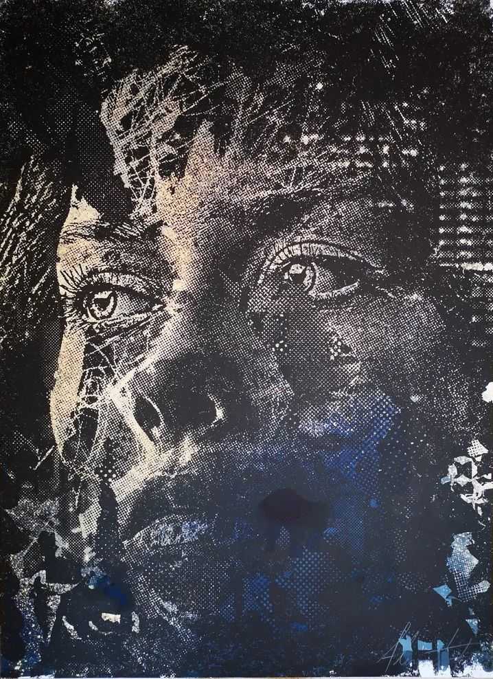 Vhils, ‘Contrive Series #01’, 2019, Print, Lithography, Quink ink, bleach, and acid hand-finished on Somerset 330 g/m2 paper, Poligrafa Obra Grafica, Numbered, Handfinished
