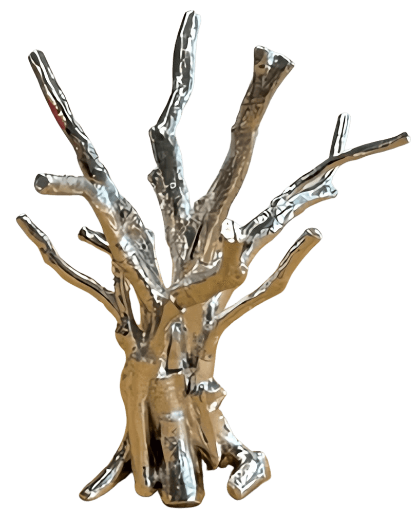 Ai Weiwei, ‘Cedar (II - Puzzle Tree)’, 13-11-2023, Sculpture, Cast aluminium in 9 pieces based on 3D scan of Cedar, 2022. Pieces attach together magnetically, The Heong Gallery, Numbered