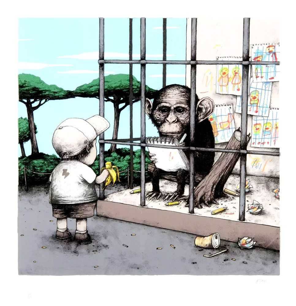 Dran, ‘Exhibit’, 15-12-2010, Print, Hand embellished 7 colour screenprint in colours on paper, Pictures On Walls, Numbered, Handfinished