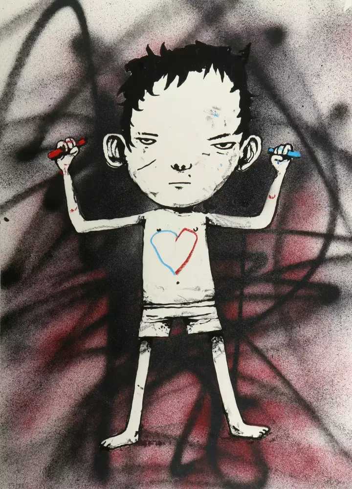 Dran, ‘Untitled (Tiens)’, 11-06-2016, Print, Hand-finsihed screenprint, Adda Gallery, Numbered, Handfinished