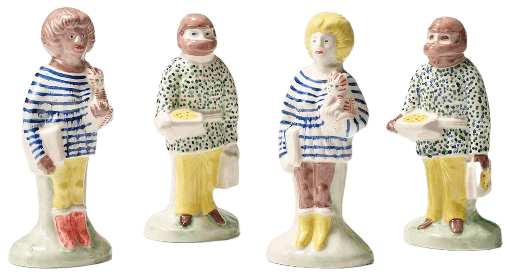 Grayson Perry, ‘Full Set of Home Worker & Key Worker Staffordshire Figures’, 2021, Sculpture, Ceramic, Bristol Museum, 