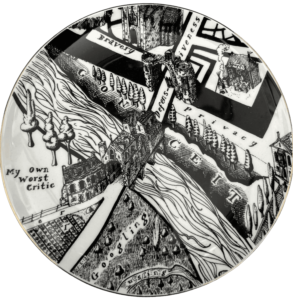 Grayson Perry, ‘Map Of Days - My Own Worst Critic (Plate)’, 2023, Collectible, Ceramic plate, null, 