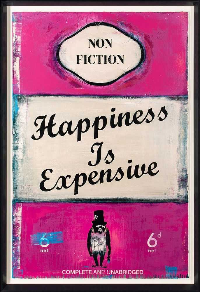 James McQueen, ‘Happiness is Expensive (Framed)’, 2022, Print, Mixed media, archival pigment and silkscreen on 410gsm Somerset Satin paper, Castle Fine Art , Numbered, Framed