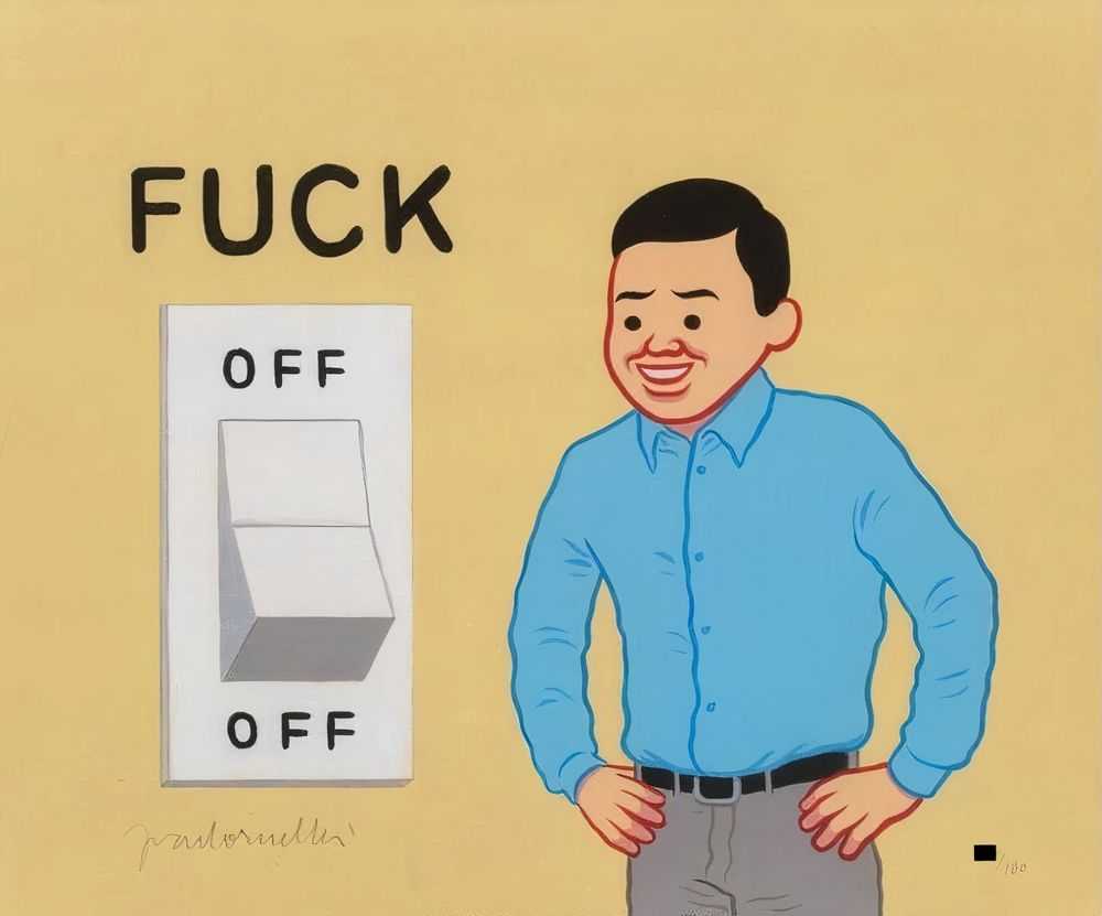 Joan Cornella, ‘Fuck Off Off’, 2021, Print, Lithograph, Self-released, Numbered