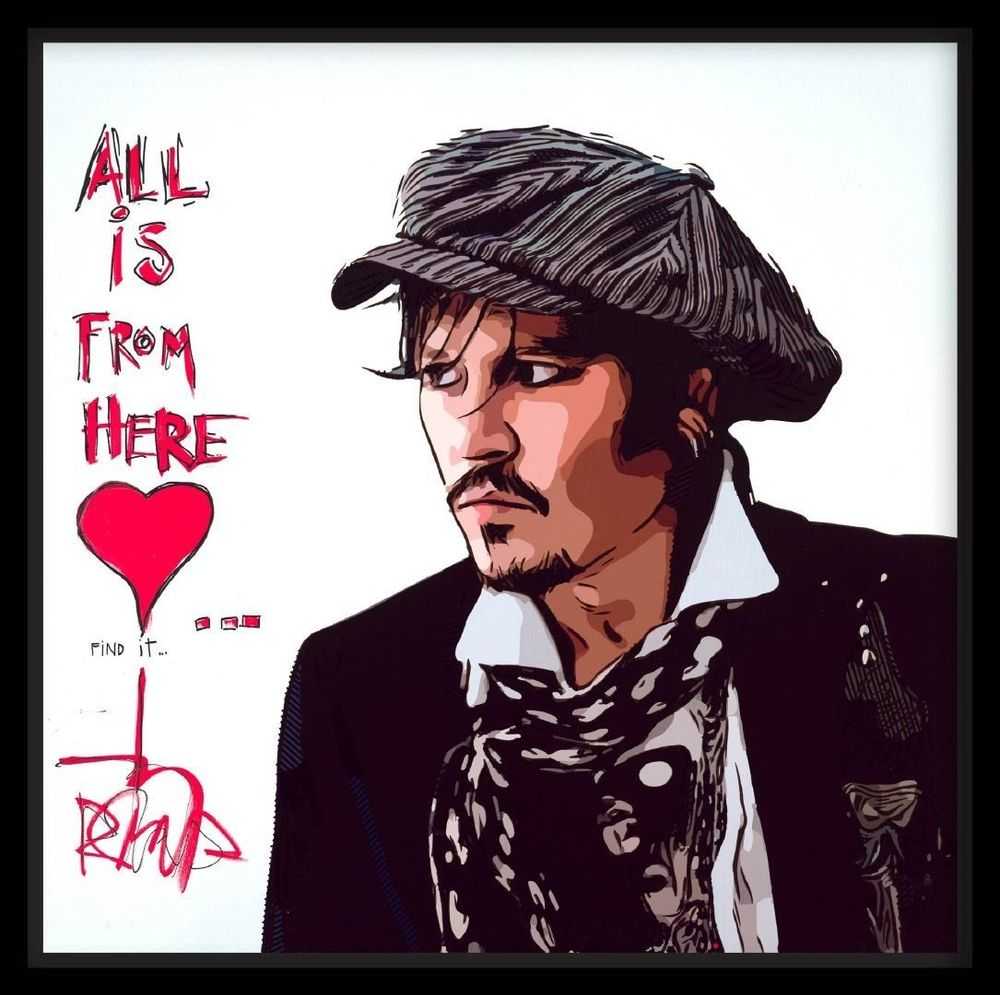 Johnny Depp, ‘All is From Here...’, 2021, Print, Handfinished screenprint on Hahnemuhle 300 gsm etching paper, Castle Gallery, Handfinished