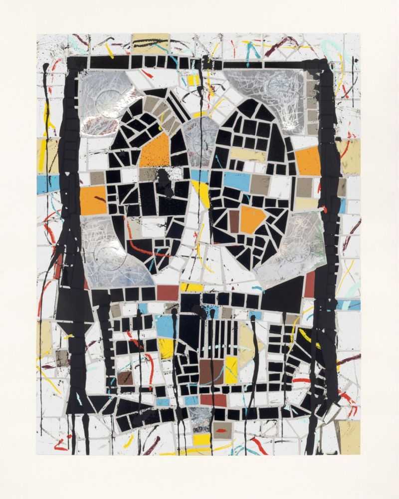 Rashid Johnson, ‘Broken Men’, 2019, Print, 27 color silk screen with mylar collage, null, Numbered