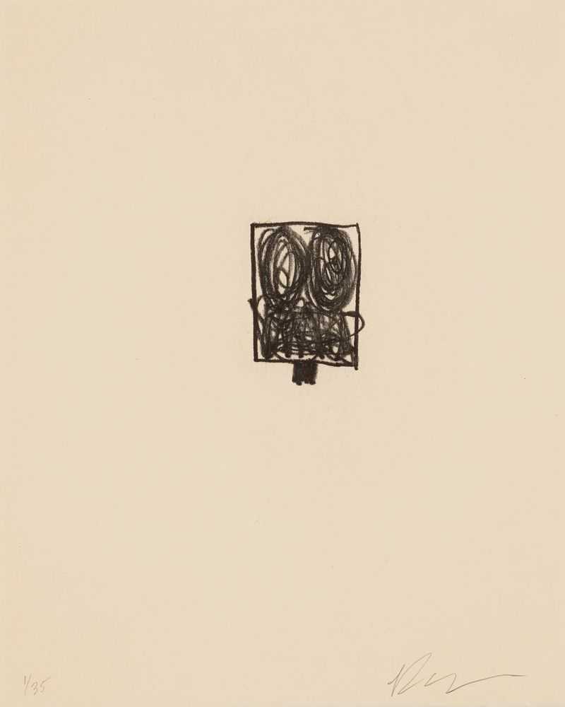 Rashid Johnson, ‘Small Anxious Man’, 2021, Print, Soft ground etching on Somerset velvet buff, black ink, Hauser & Wirth, Numbered