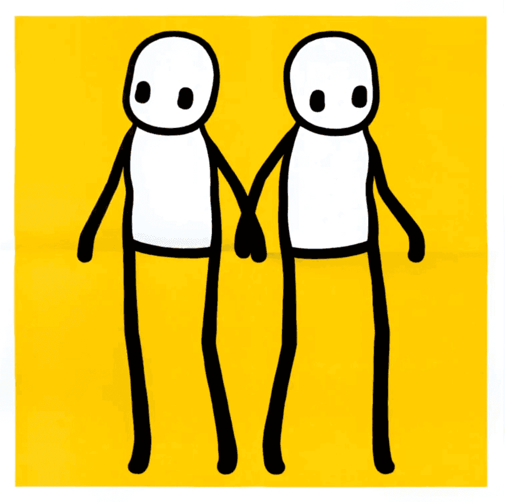 Stik, ‘Holding Hands (Yellow - Hackney Today)’, 2020, Print, Offset poster, Hackney Today, 