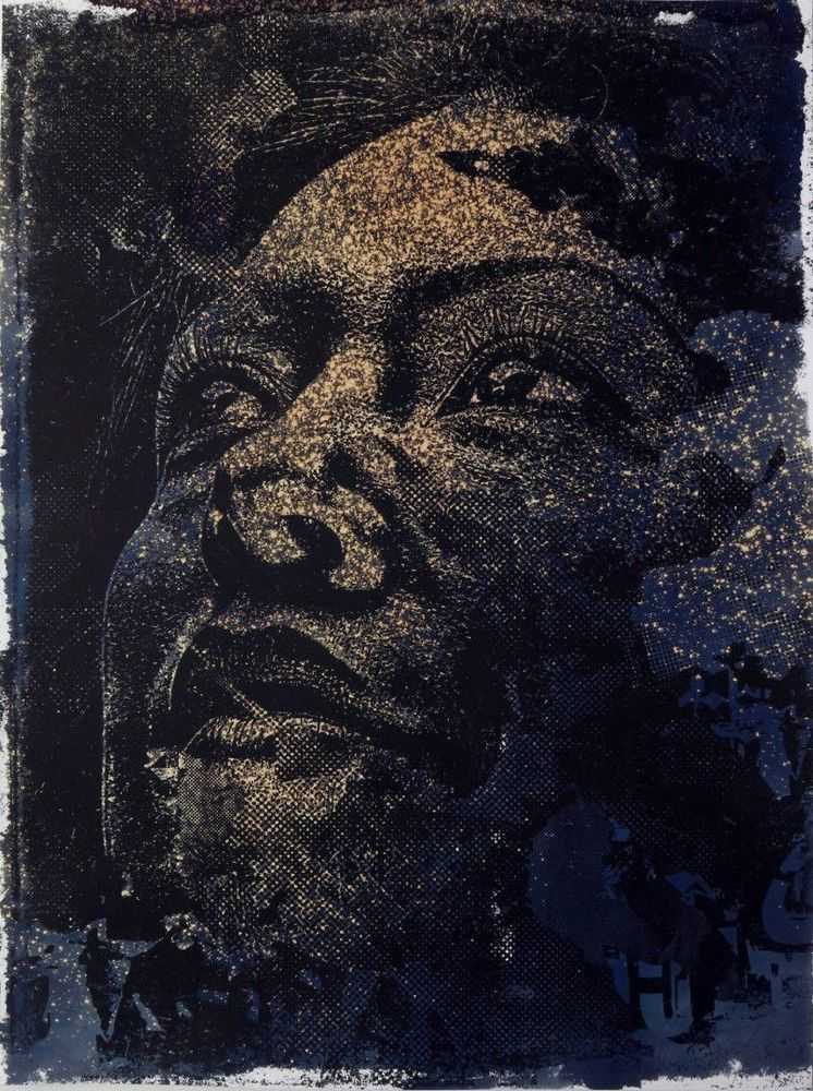 Vhils, ‘Contrive Series #03’, 2019, Print, Lithography, Quink ink, bleach, and acid hand-finished on Somerset 330 g/m2 paper, Poligrafa Obra Grafica, Numbered, Handfinished