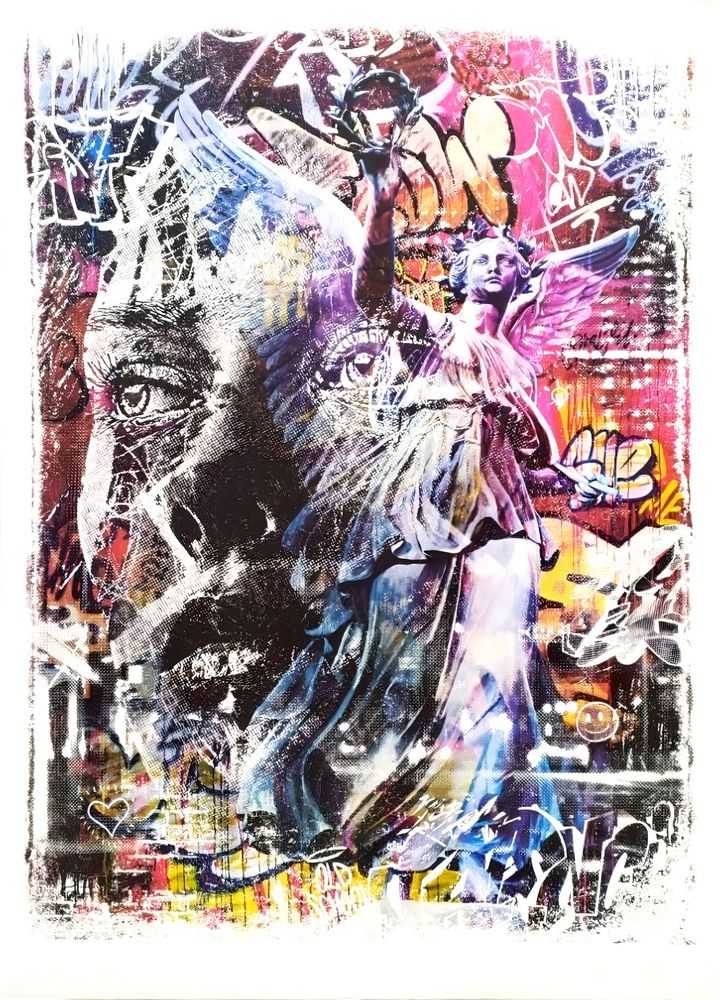 Vhils, ‘Triumph’, 2020, Print, Seven colour lithograph on paper BFK Rives 270 g/m2. Printed on a Marinoni press at Idem studio in Paris, hand deckled edges, Underdogs Gallery, Numbered, Handfinished