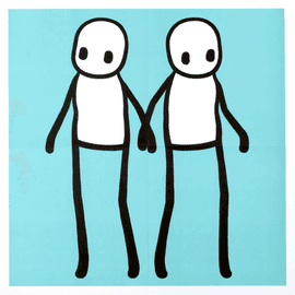 Artwork - Holding Hands (Teal - Hackney Today)