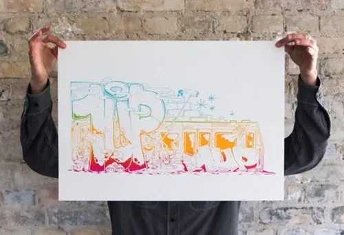 1UP, ‘Train Hunters’, 18-05-2017, Print, Hand pulled screenprint on 250gsm archival paper, Urban Spree, Numbered