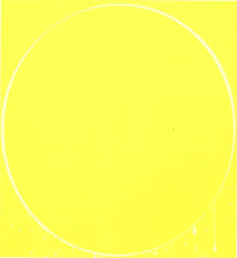 Ian Davenport, ‘Oval: Yellow, White’, 2002, Print, Screenprint on Somerset Satin 410 gsm Tub sized paper, null, Numbered