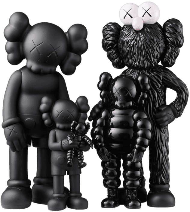 Kaws, ‘Family (Black)’, 2021, Sculpture, Painted cast vinyl, Kawsone, 