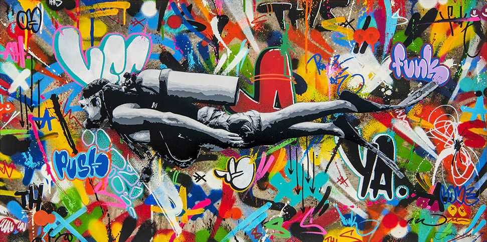 Martin Whatson, ‘Scuba Diver (Main Edition)’, 2023, Print, Giclee with 19 colour screen print on 300 gsm Somerset satin paper, Graffiti Prints, Numbered
