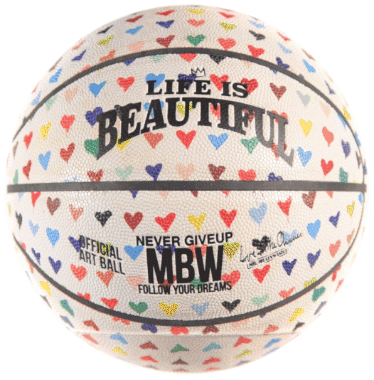 Mr. Brainwash, ‘Life is Beautiful (Basketball)’, 2023, Collectible, Basketball, null, Numbered