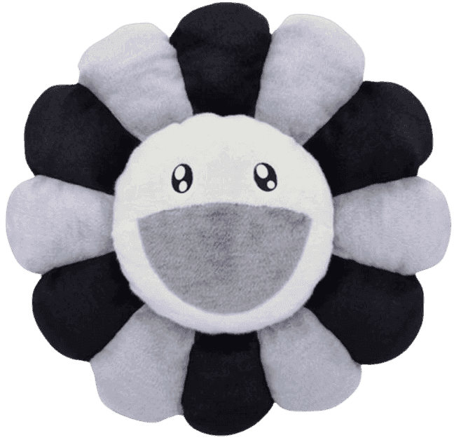 Takashi Murakami, ‘Flower Plush (Black/Grey/White - Large)’, 02-11-2021, Collectible, Polyester plush pillow, Kaikai Kiki Co., Ltd., 