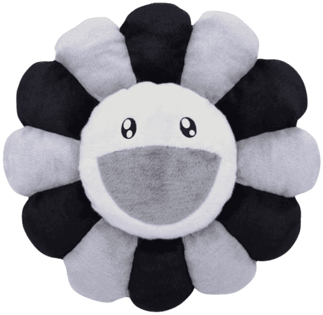 Takashi Murakami, ‘Flower Plush (Black/Grey/White - Small)’, 02-11-2021, Collectible, Polyester plush pillow, Kaikai Kiki Co., Ltd., 