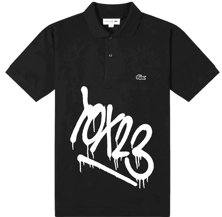 Tox, ‘Lacoste x Tox (Black - Limited Edition Printed Polo)’, 2023, Collectible, Screenprint on cotton pique, Lacoste, Numbered