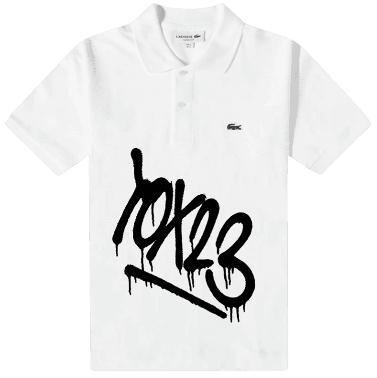 Tox, ‘Lacoste x Tox (White - Limited Edition Printed Polo)’, 2023, Collectible, Screenprint on cotton pique, Lacoste, Numbered