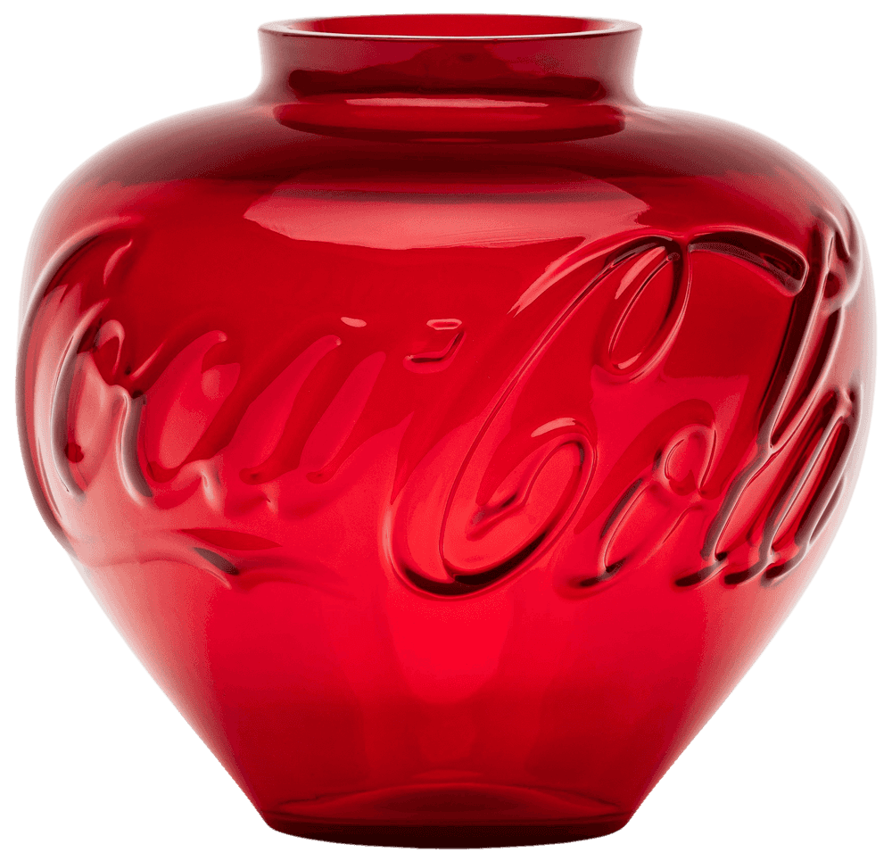 Ai Weiwei, ‘Coca-Cola Glass Vase’, 2023, Sculpture, Cast vase in translucent red glass, null, Numbered