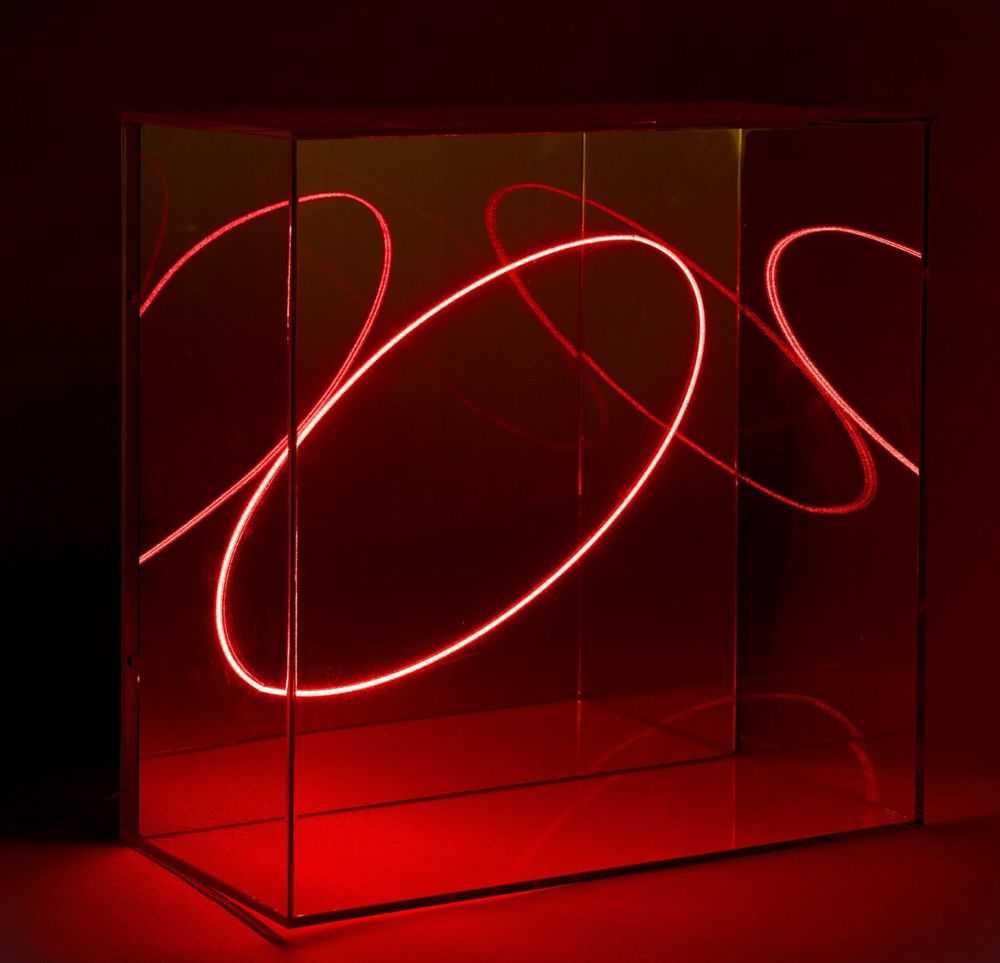 Ai Weiwei, ‘Thinline’, 07-11-2017, Print, Acrylic display case with a PMMA mirror as backdrop. Glass fibre light line (220 V), Amsterdam Light Festival, Numbered