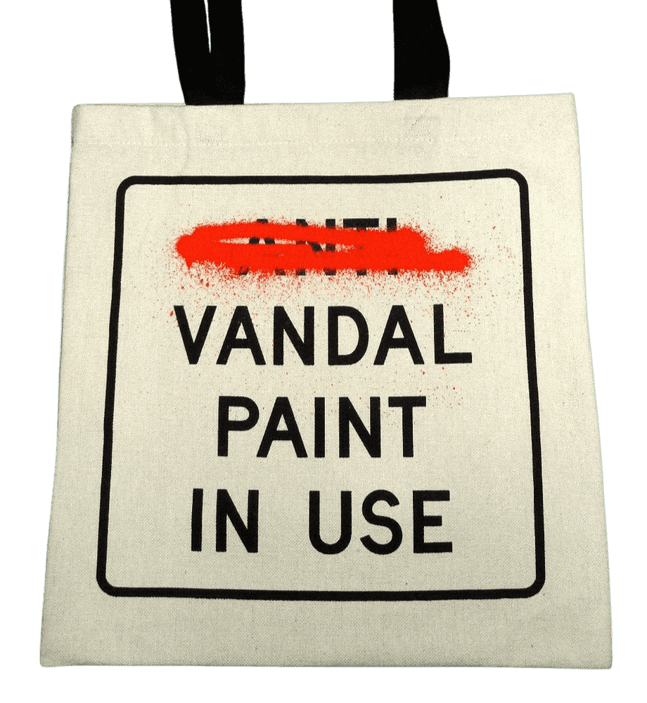 Banksy, ‘Anti Vandal Paint in Use (Tote Bag - Cut and Run)’, 18-06-2023, Collectible, Tote bag, Gallery of Modern Art, 