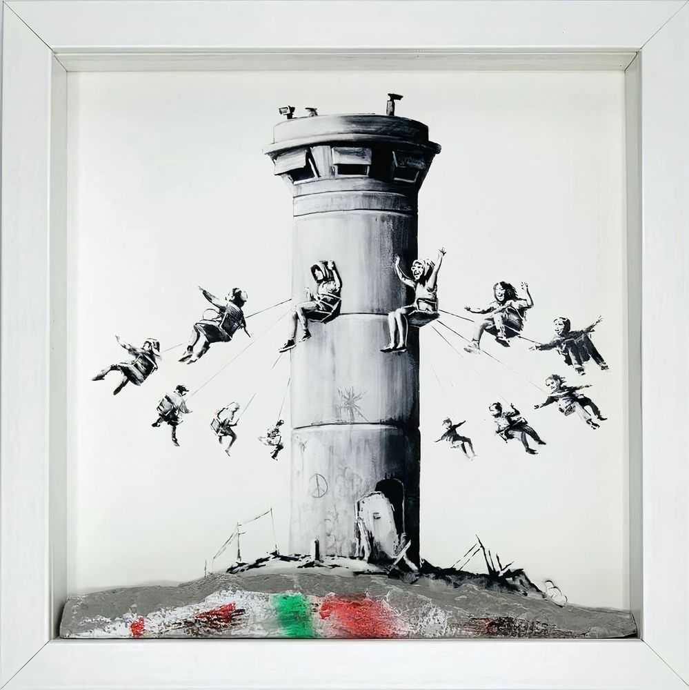 Banksy, ‘Walled Off Hotel (Box Set)’, 2017, Print, A Banksy art print housed in a cheap frame with an actual chiseled off piece of wall, Walled Off Hotel, Framed