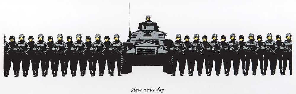 Banksy, ‘Have A Nice Day (Signed)’, 2002, Print, Screenprint on paper, Pictures On Walls, Numbered