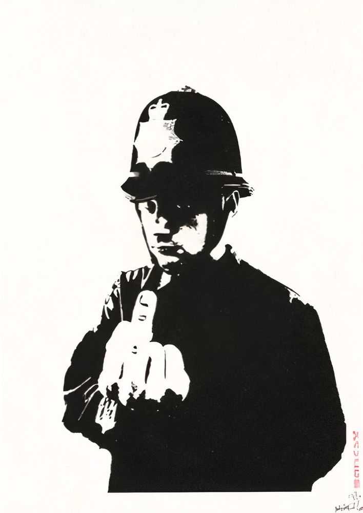 Banksy, ‘Rude Copper (Signed)’, 2002, Print, Screenprint on wove paper, Pictures On Walls, Numbered