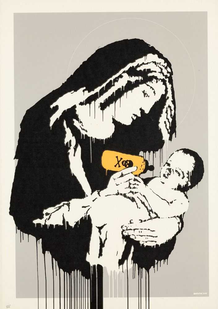 Banksy, ‘Virgin Mary (Unsigned)’, 2003, Print, Screenprint on paper, Pictures On Walls, Numbered
