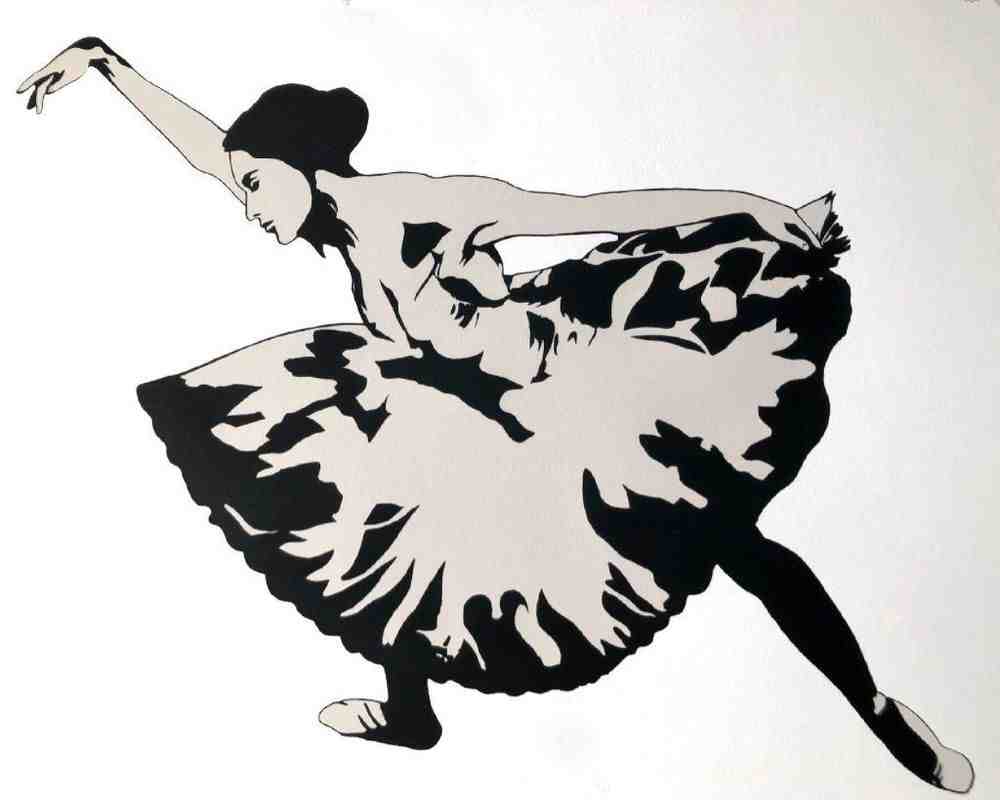Blek le Rat, ‘Ballerina’, 31-01-2022, Print, 2 colour screenprint on 300gsm Vélin d'Arches paper, Self-released, Numbered