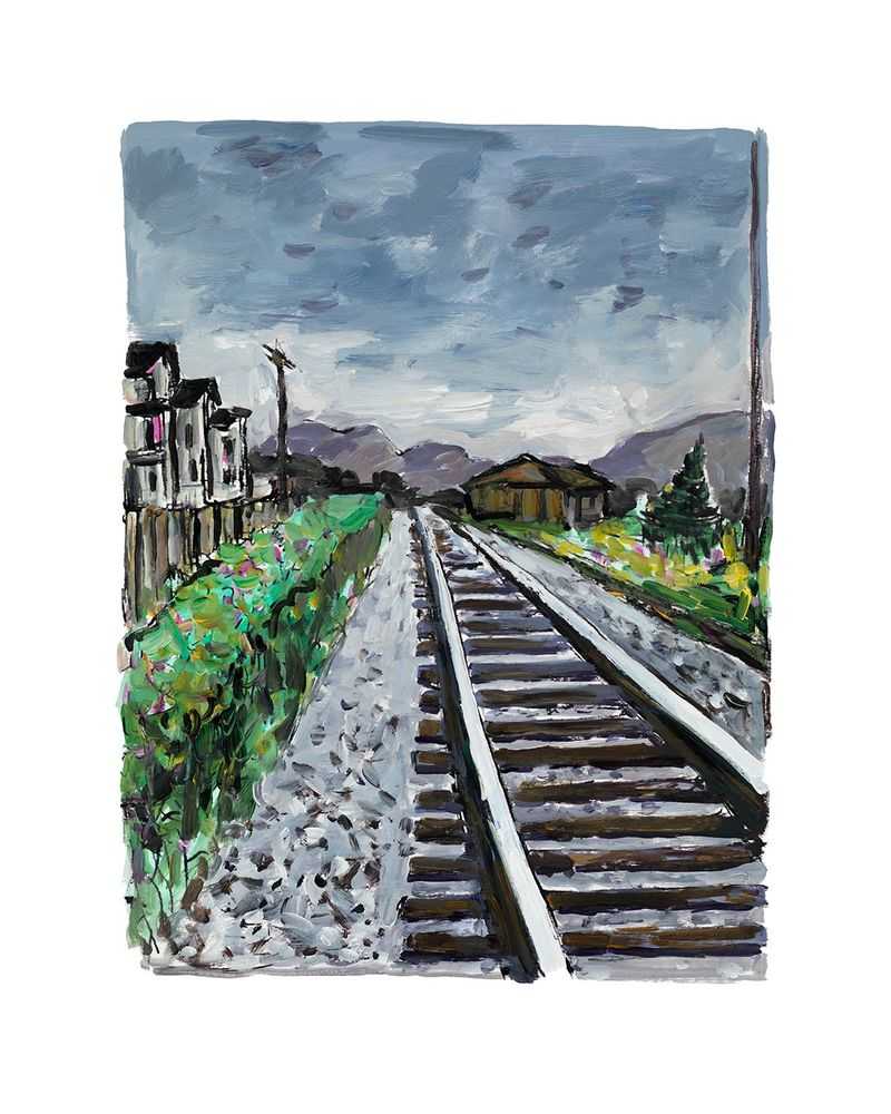 Bob Dylan, ‘Train Tracks (Grey 2018)’, 2018, Print, Fine art print, Halcyon Gallery, Numbered
