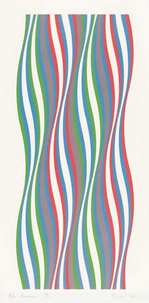 Bridget Riley, ‘Blue Dominance’, 2002, Print, Screenprint on paper, Pace Editions, Numbered