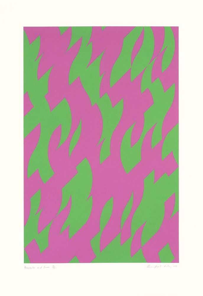 Bridget Riley, ‘Magenta and Green’, 2002, Print, Screenprint in four colours with white under print on paper, null, Numbered