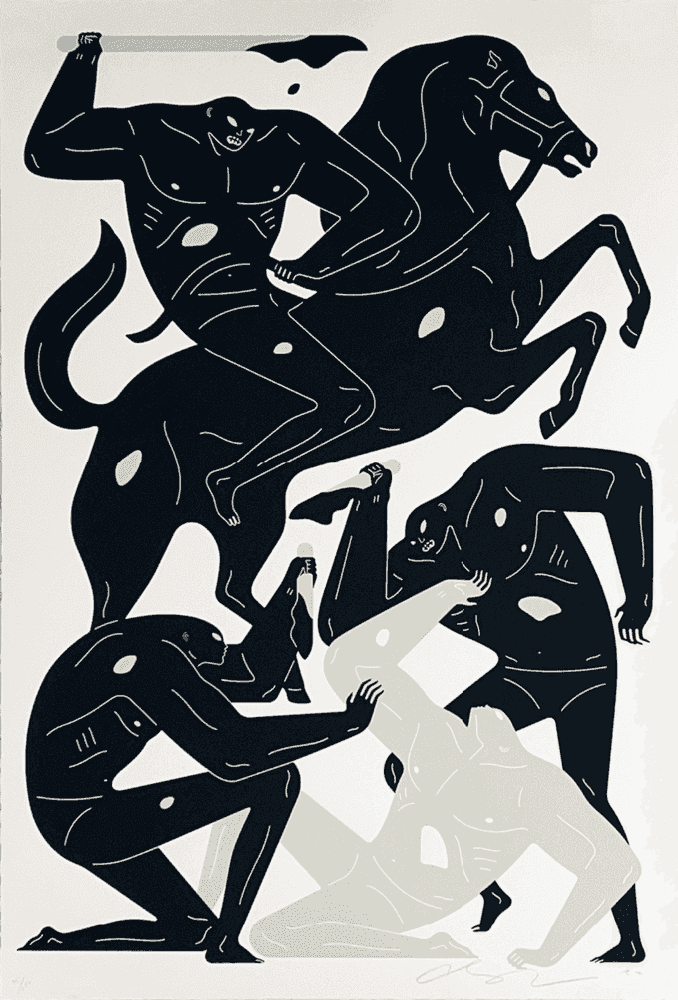 Cleon Peterson, ‘Long Live Death (Bone)’, 11-01-2022, Print, Hand pulled screenprint printed on 290gsm Coventry Rag paper with deckled edges, Self-released, Numbered