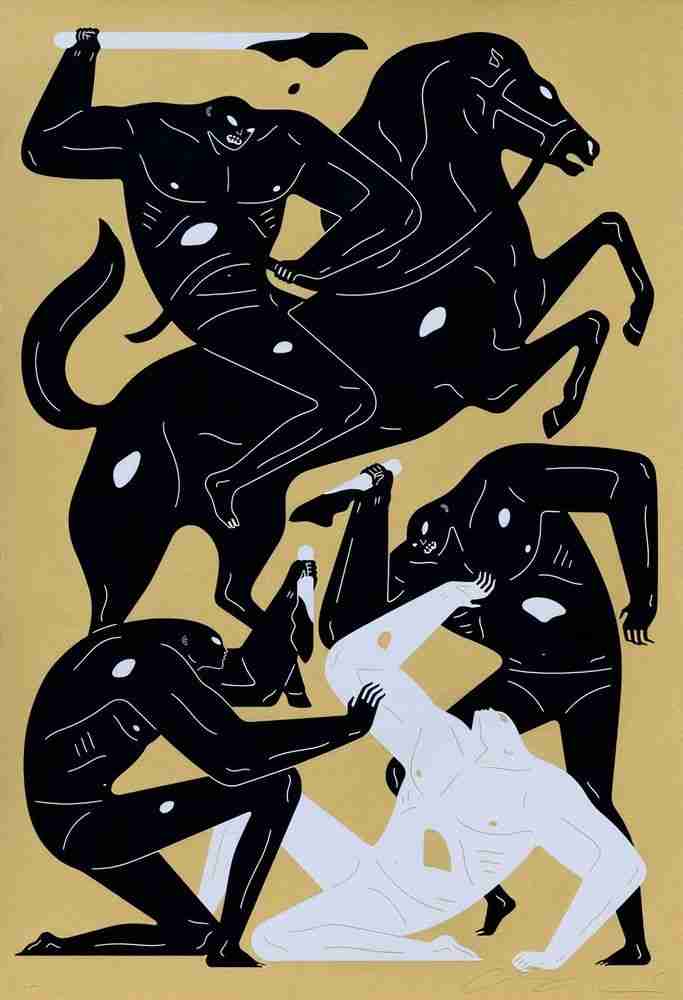 Cleon Peterson, ‘Long Live Death (Gold)’, 11-01-2022, Print, Hand pulled screenprint printed on 290gsm Coventry Rag paper with deckled edges, Self-released, Numbered