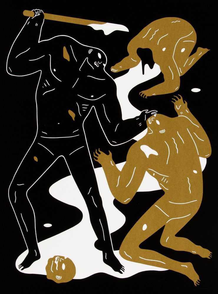 Cleon Peterson, ‘The Crawler (Black)’, 12-06-2017, Print, Hand pulled black and gold screenprint printed on 290gsm Coventry Rag paper with deckled edges, Self-released, Numbered