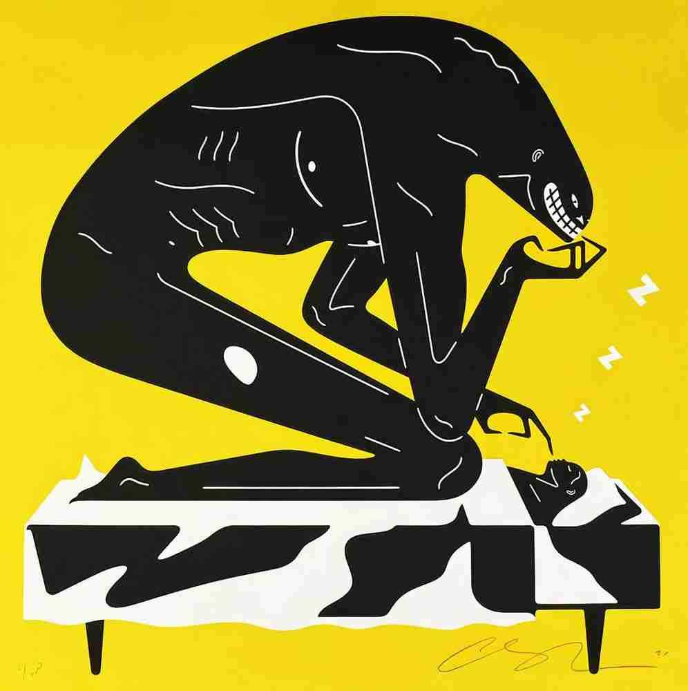 Cleon Peterson, ‘The Nightmare (Yellow)’, 09-02-2021, Print, Hand pulled screenprint printed on 290gsm Coventry Rag paper with deckled edges, Self-released, Numbered