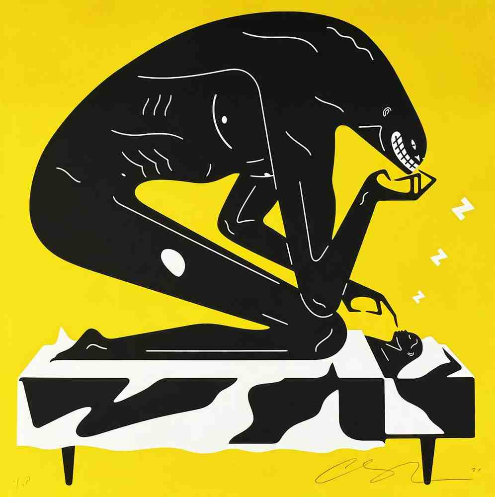 Cleon Peterson, ‘The Nightmare (Yellow)’, 09-02-2021, Print, Hand pulled screenprint printed on 290gsm Coventry Rag paper with deckled edges, Self-released, Numbered