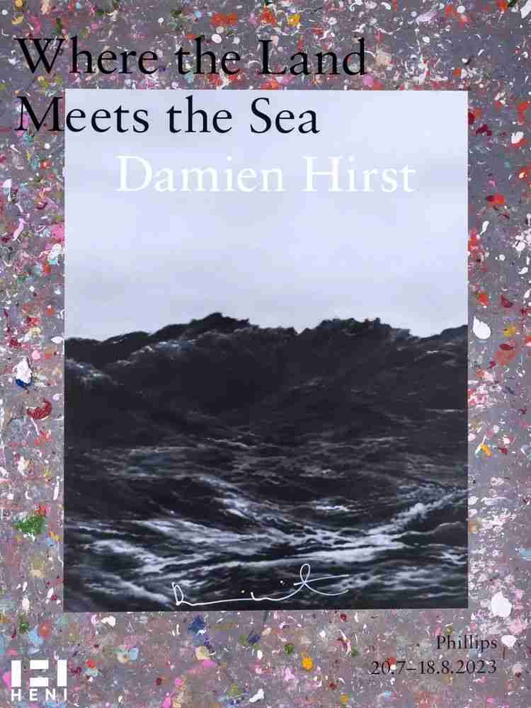 Damien Hirst, ‘Where the Land Meets the Sea (Signed Poster - Blue)’, 2023, Print, Offset Lithograph, Heni, 