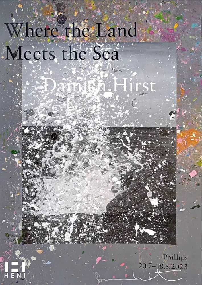 Damien Hirst, ‘Where the Land Meets the Sea (Signed Poster - Yellow)’, 2023, Print, Offset Lithograph, Heni, 