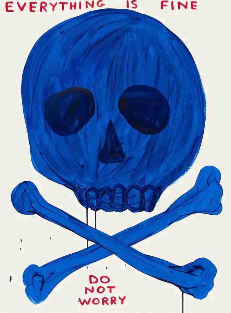 David Shrigley, ‘Everything is Fine’, 2023, Print, 12 colour screenprint with a varnish overlay, Shrig Shop, Numbered, Dated