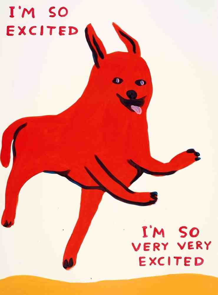 David Shrigley, ‘I'm so Excited’, 08-12-2022, Print, 17 colour screenprint with a two varnish overlay, Nicolai Wallner, Numbered