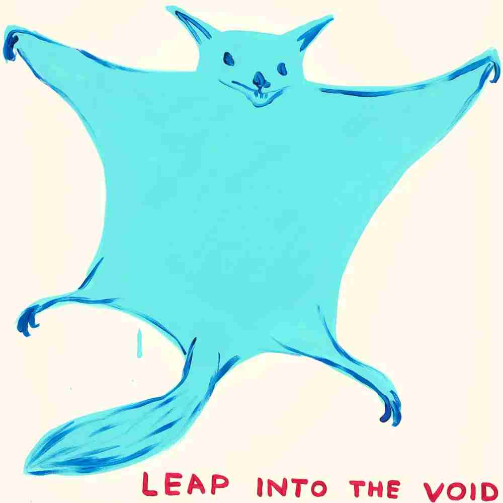 David Shrigley, ‘Leap Into the Void’, 31-03-2023, Print, 12 Colour Screenprint with Varnish Overlay on Somerset Tub Sized 410gsm Paper, Jealous Gallery, Numbered, Dated
