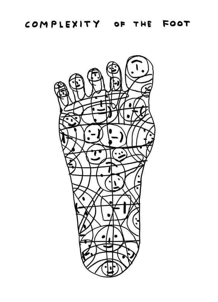 David Shrigley, ‘Untitled (Complexity of the Foot)’, 2023, Print, Off-set lithography on 200g Munken Lynx, Shrig Shop, 