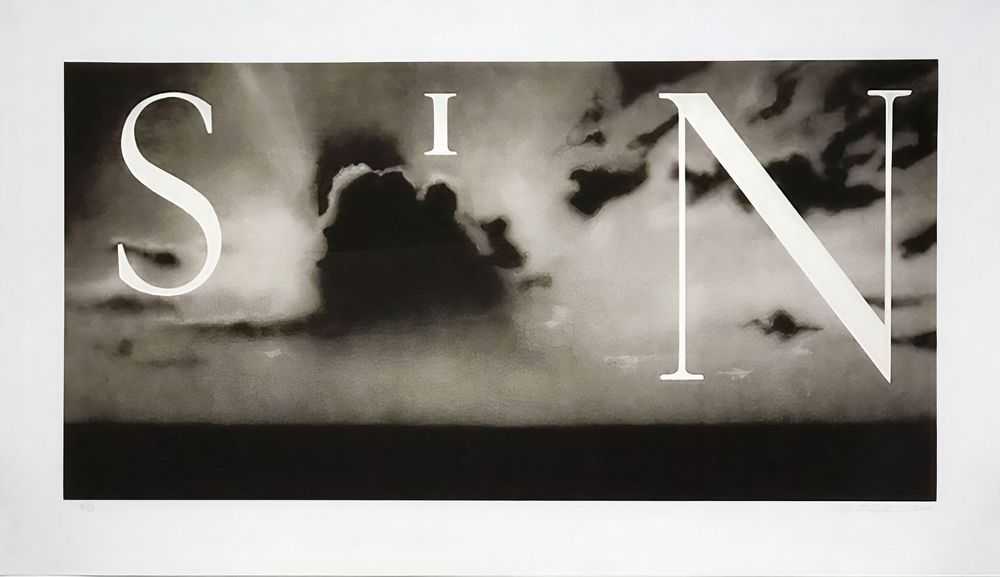Ed Ruscha, ‘Sin Without’, 2002, Print, Hand-pulled lithograph on paper, null, Numbered, Dated