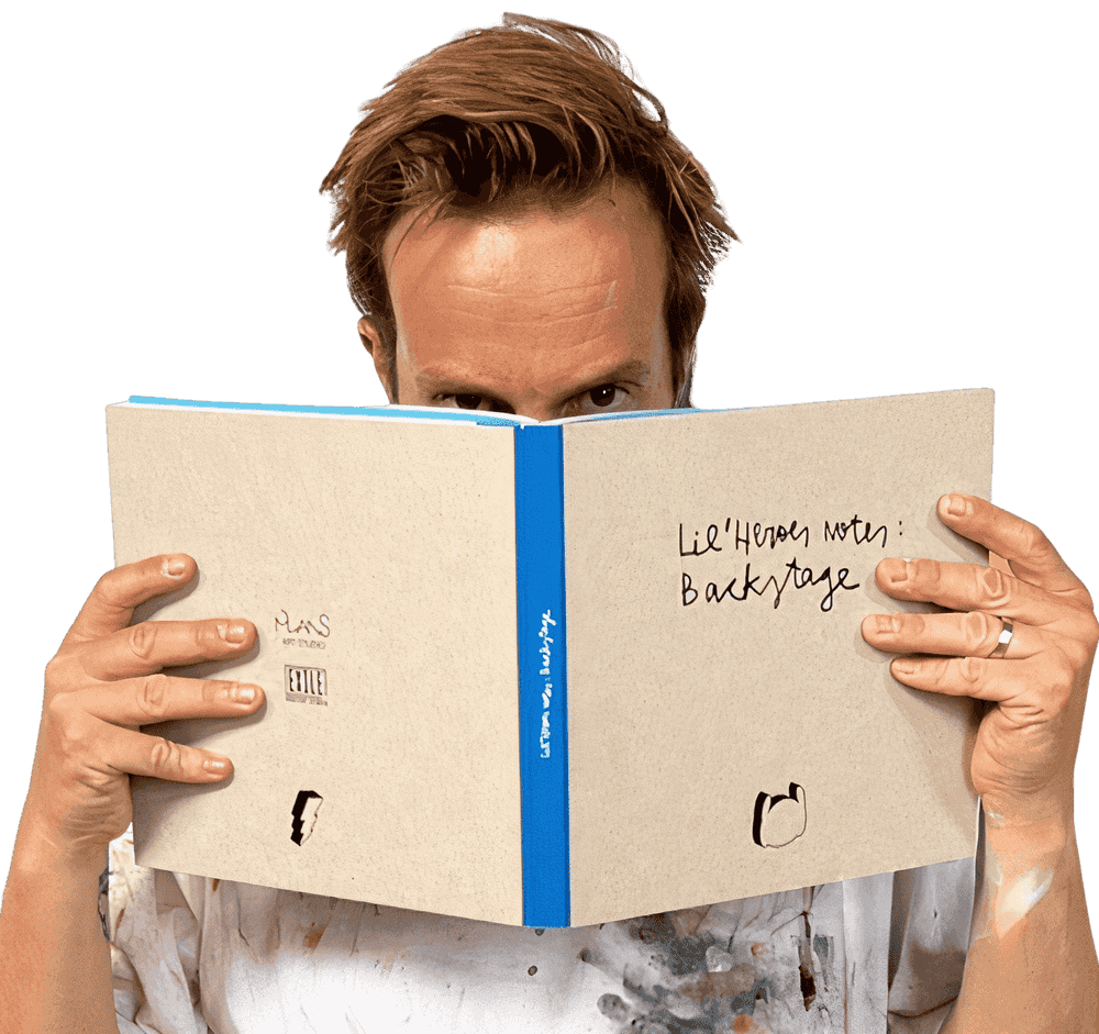 Edgar Plans, ‘Lil' Heroes Notes: Backstage’, 2022, Book, Hardback, Self-released, Numbered